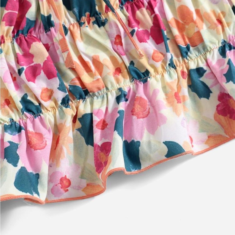 Floral Multicolor Women's Top - Picture 4 of 6